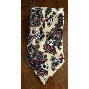 Disney Originals Walt Disney Micky Mouse Paisley Yellow Turquoise Maroon Necktie